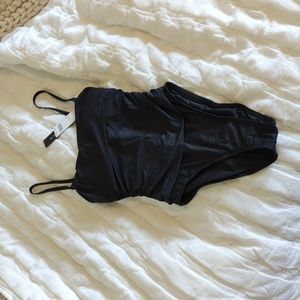 NWT LA Blanca black bathing suit